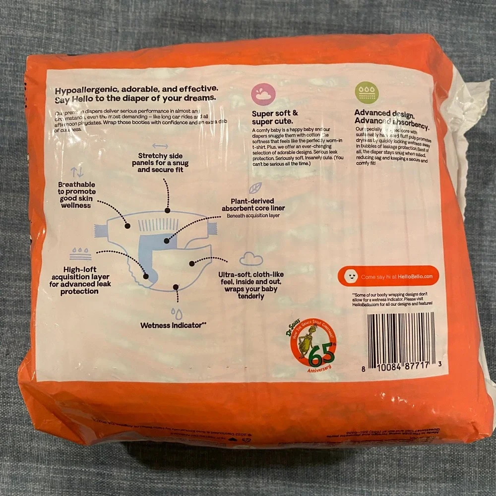 Hello Bello Dr Seuss The Grinch Diapers Size 3 25 Count Holiday Limited Edition